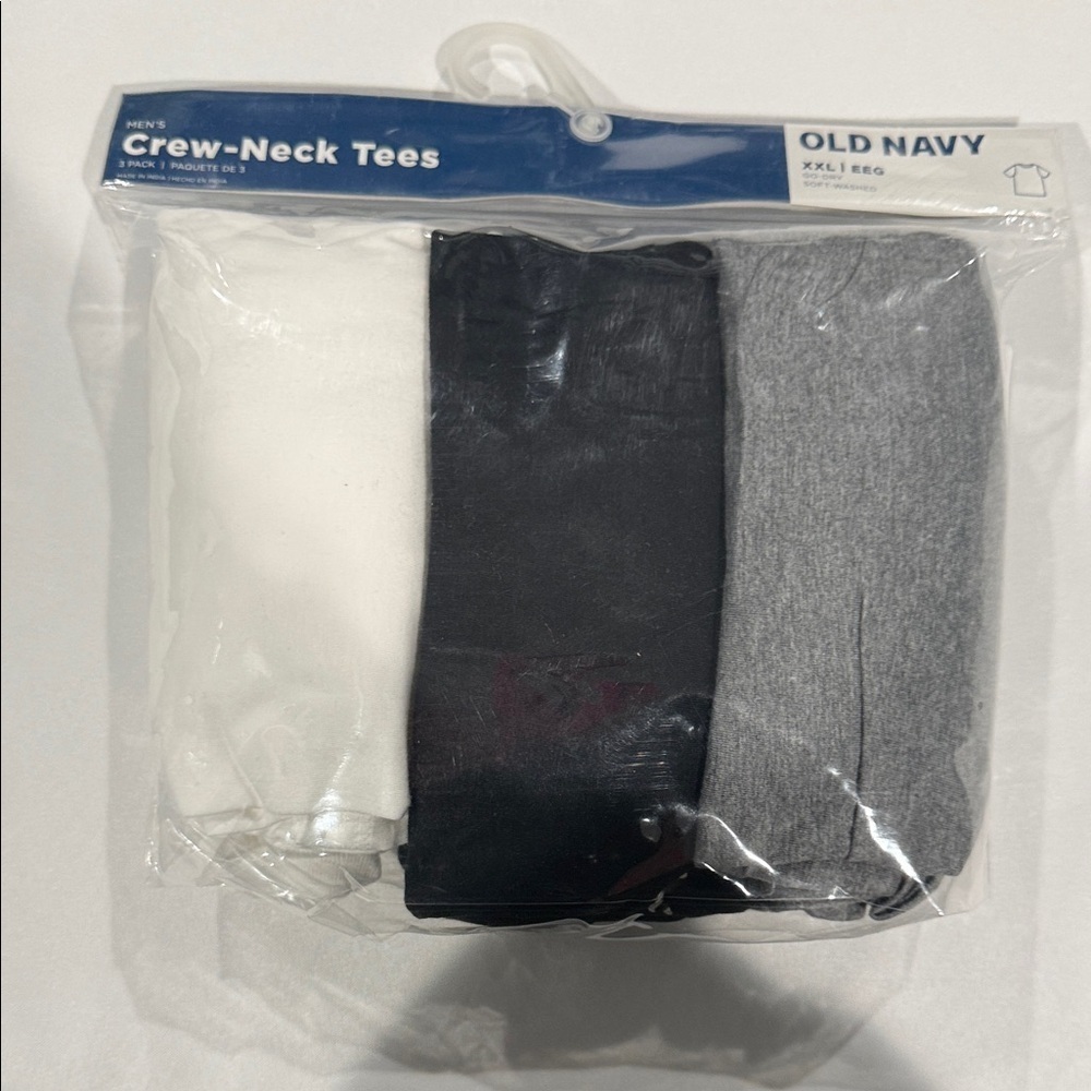 Old Navy Men's Crew-Neck Tees - Black, White, and Gray